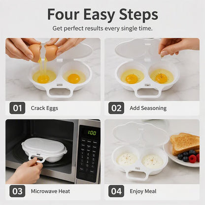 [BUY 1 GET 1 FREE]🎁-🍳 Microwave Egg Poacher for Quick and Easy Breakfasts