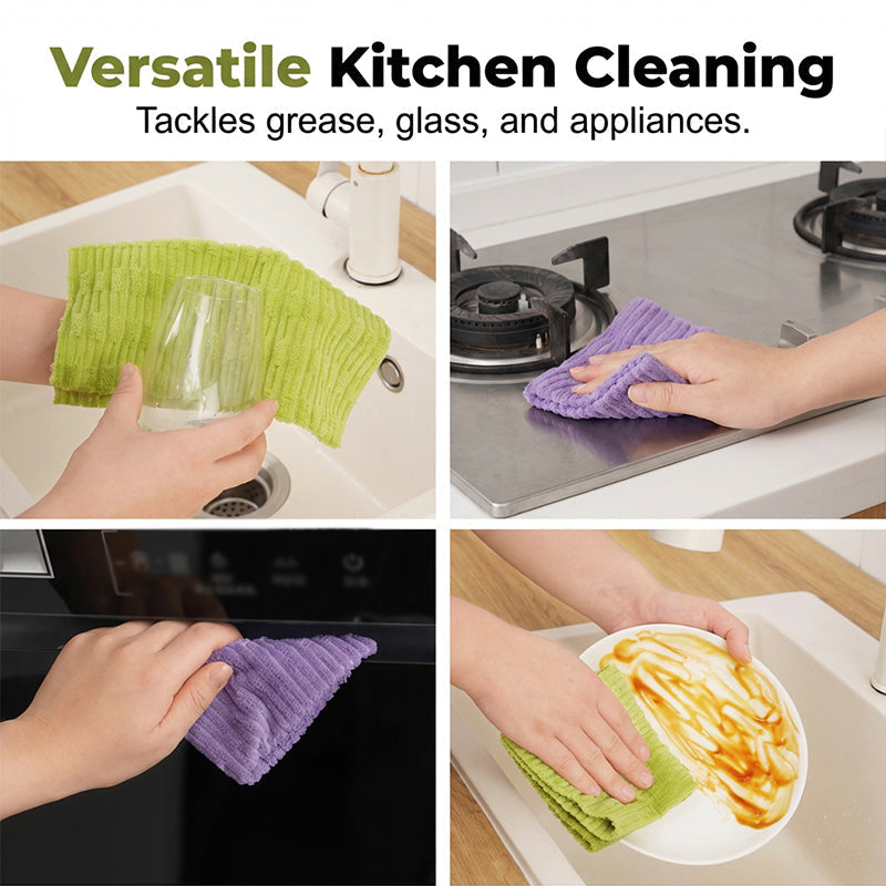 🔥LAST DAY 50% OFF🛒🔥20 PCS Tearable Antibacterial Cleaning Cloths, 10A-Grade Reusable Wet/Dry Lint-Free Rags