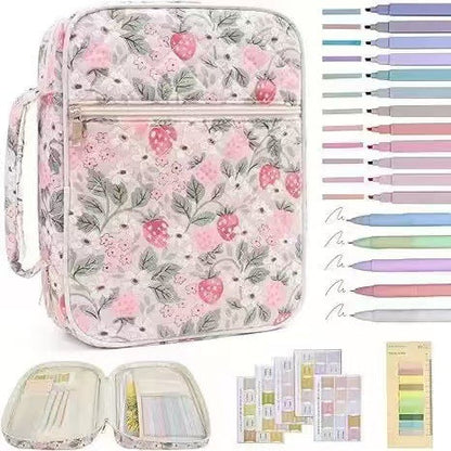【Your Exclusive Discount】Bible Cover Case for Women Large Bible Bag, Bible Study Supplies Journaling Kit Quilted Church Bag with Handle, Puffer Carrying Case w/Tabs Accessories Easter Mothers Day Christian Gifts for Women Mom