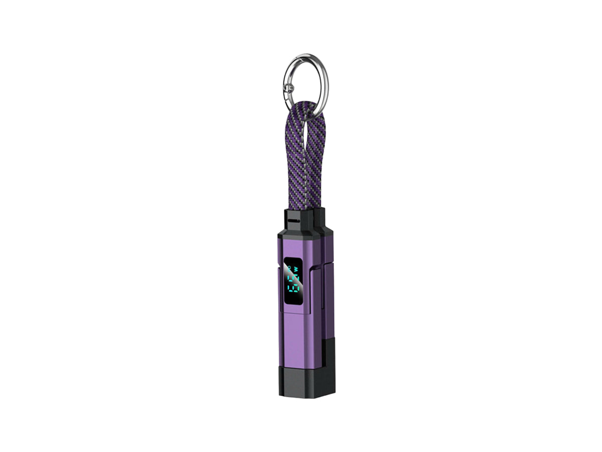 2026 New🎉4-in-1 Digital Display Keychain Charging Cable