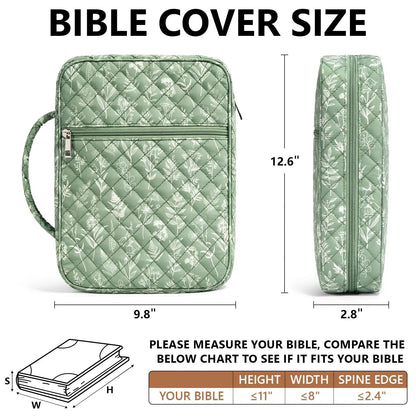 【Your Exclusive Discount】Bible Cover Case for Women Large Bible Bag, Bible Study Supplies Journaling Kit Quilted Church Bag with Handle, Puffer Carrying Case w/Tabs Accessories Easter Mothers Day Christian Gifts for Women Mom