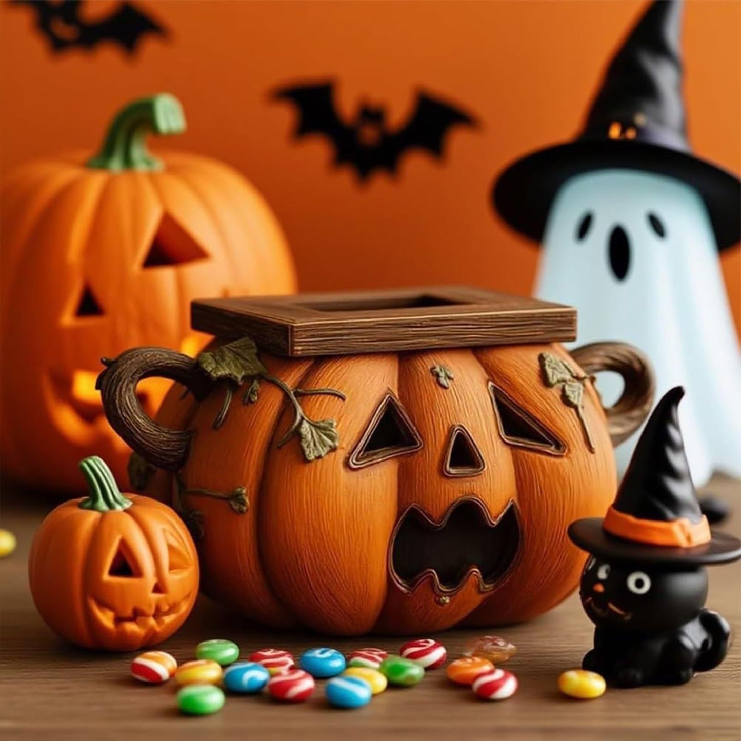 🎃Halloween tissue box—a unique, festive, and practical decoration.