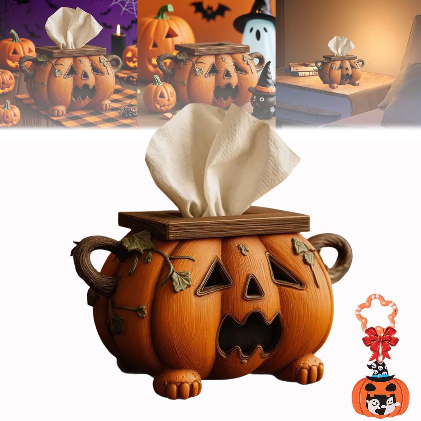 🎃Halloween tissue box—a unique, festive, and practical decoration.