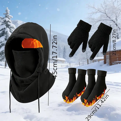 Unisex Adults' 3-4 Piece Winter Warm Sports Gear Set