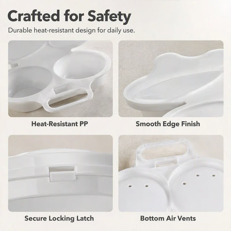 [BUY 1 GET 1 FREE]🎁-🍳 Microwave Egg Poacher for Quick and Easy Breakfasts