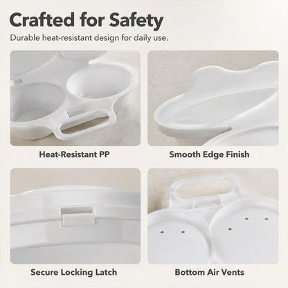 [BUY 1 GET 1 FREE]🎁-🍳 Microwave Egg Poacher for Quick and Easy Breakfasts