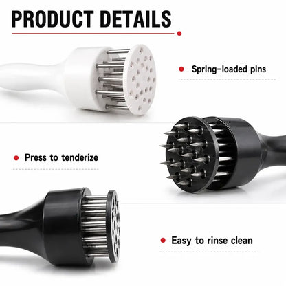 BUY 1 GET 1 FREE🔥-Stainless Steel Meat Tenderizer Tool – Multi-Needle Tenderizer for Fast Marinating & Juicier Meat