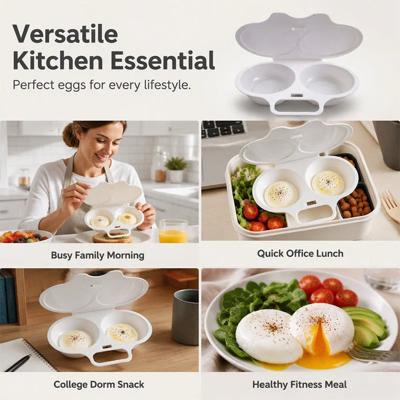 [BUY 1 GET 1 FREE]🎁-🍳 Microwave Egg Poacher for Quick and Easy Breakfasts