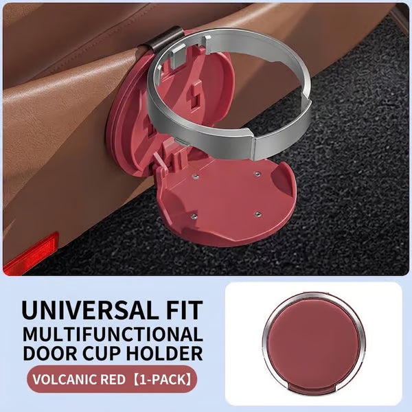 🚗 Universal Foldable Car Cup Holder with Hook – Space-Saving Drink Organizer for Bottles, Coffee Cups & Tumblers ✨