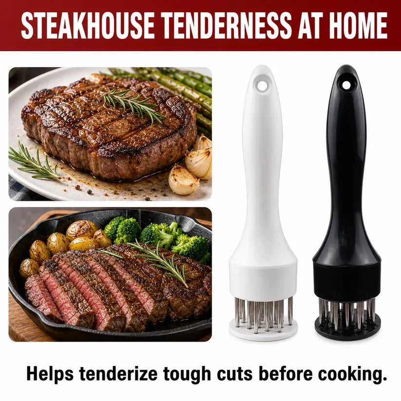 BUY 1 GET 1 FREE🔥-Stainless Steel Meat Tenderizer Tool – Multi-Needle Tenderizer for Fast Marinating & Juicier Meat