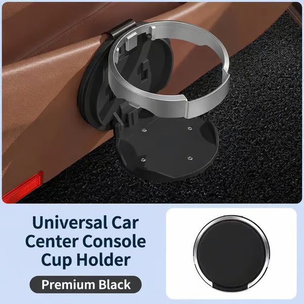 🚗 Universal Foldable Car Cup Holder with Hook – Space-Saving Drink Organizer for Bottles, Coffee Cups & Tumblers ✨