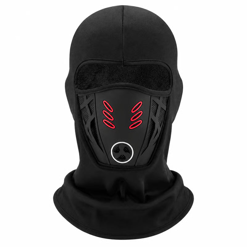 Winter Balaclava Face Mask and Touchscreen Gloves Set for Men and Women, Full-Coverage Hood with Warm Fleece-Lined Anti-Slip Gloves for Cycling, Running and Outdoor Activities